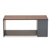 Baxton Studio Thornton Modern and Contemporary Two-Tone Walnut Brown and Grey Finished Wood Storage Coffee Table 178-11207-Zoro